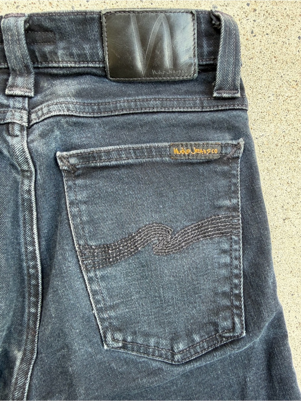 Nudie Jeans High Kai Skinny Black Organic Cotton W26 Hemmed Distressed - Picture 9 of 14